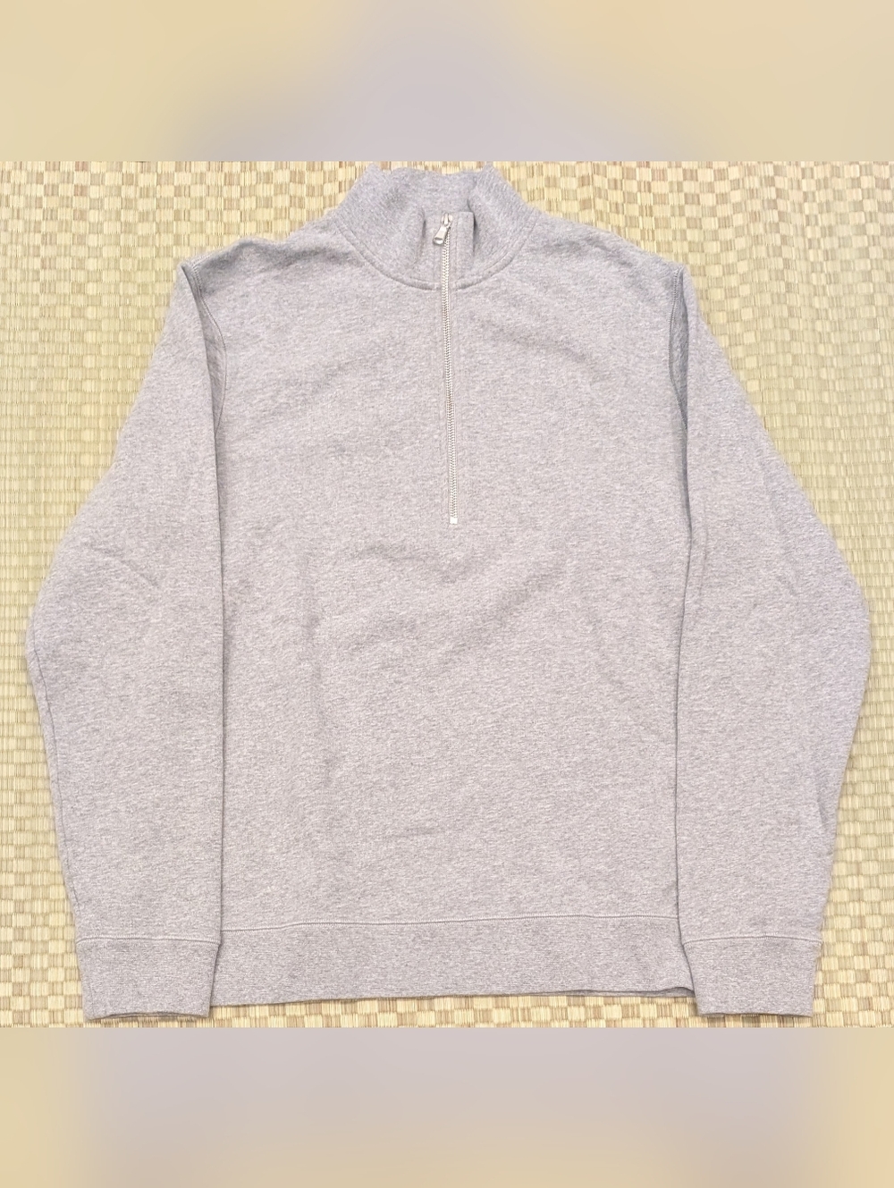 Sunspel Half Zip Cotton Loopback Sweatshirt Men's Size Medium Made in Portugal